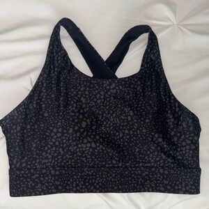 Fabletics Black/Charcoal No-Bounce High Impact Sports Bra